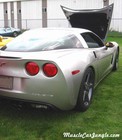C6 Silver Corvette Rear