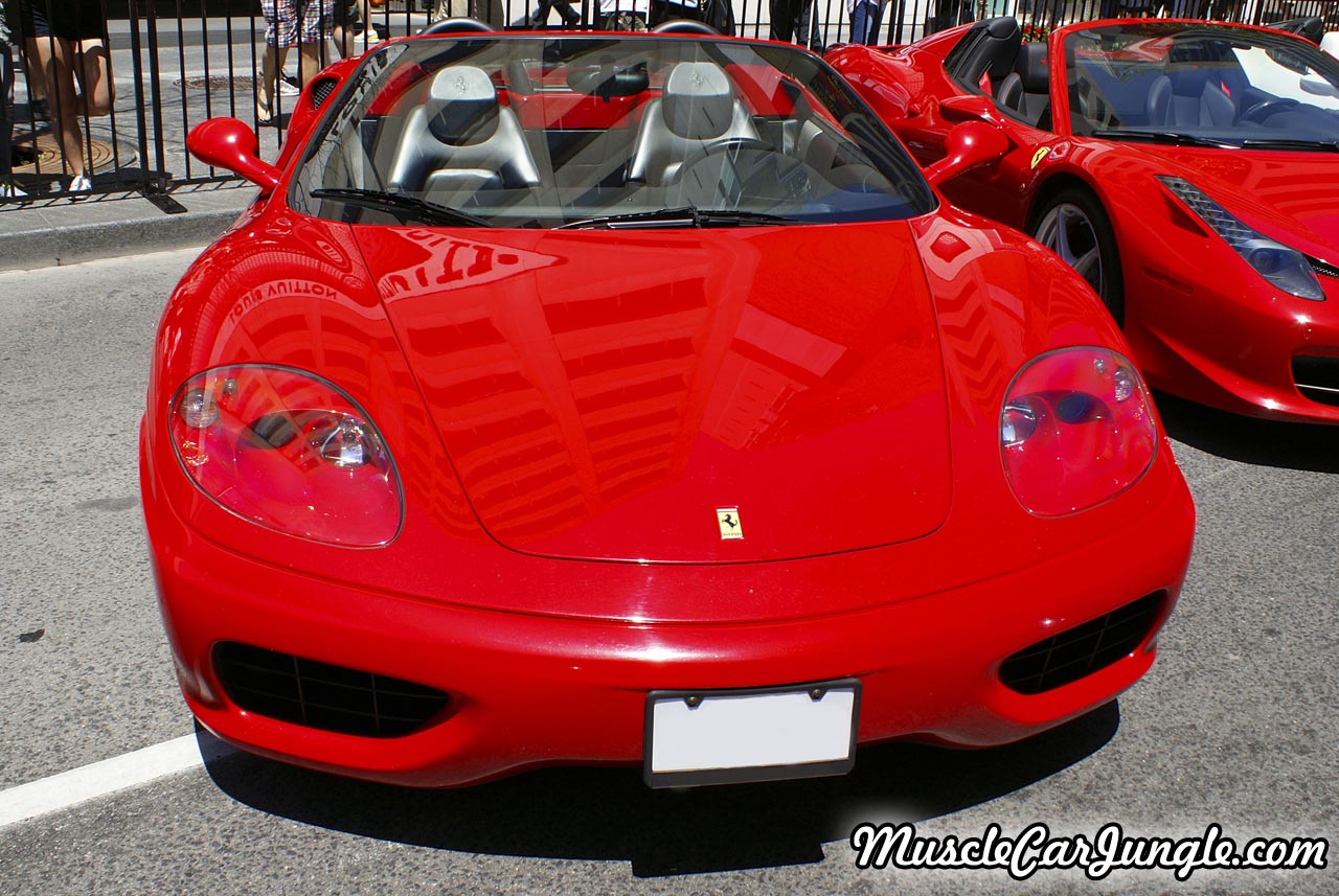 Red 2001 Ferrari 360 Spider Front