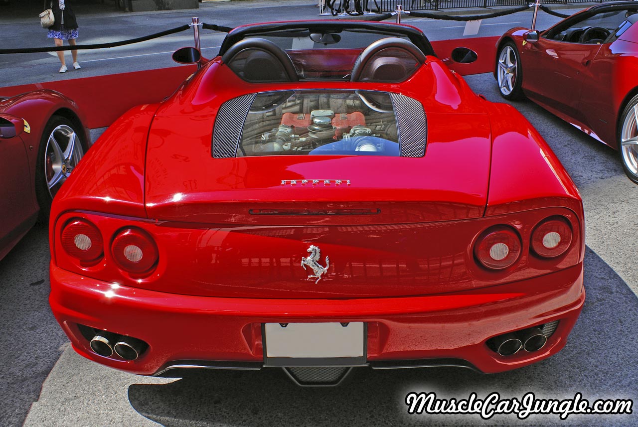 Red 2001 Ferrari 360 Spider Rear