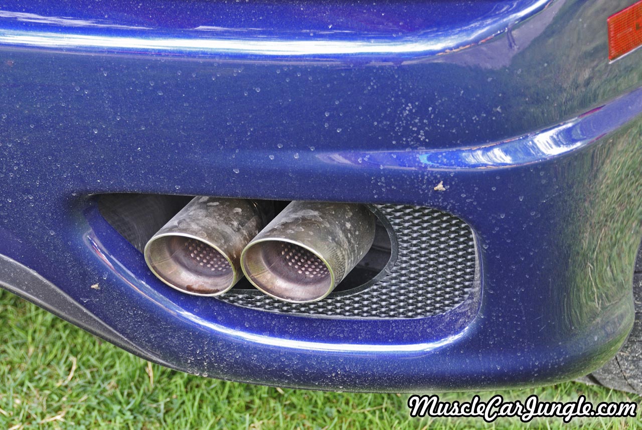 Blue Ferrari 360 Spider F1 Exhaust