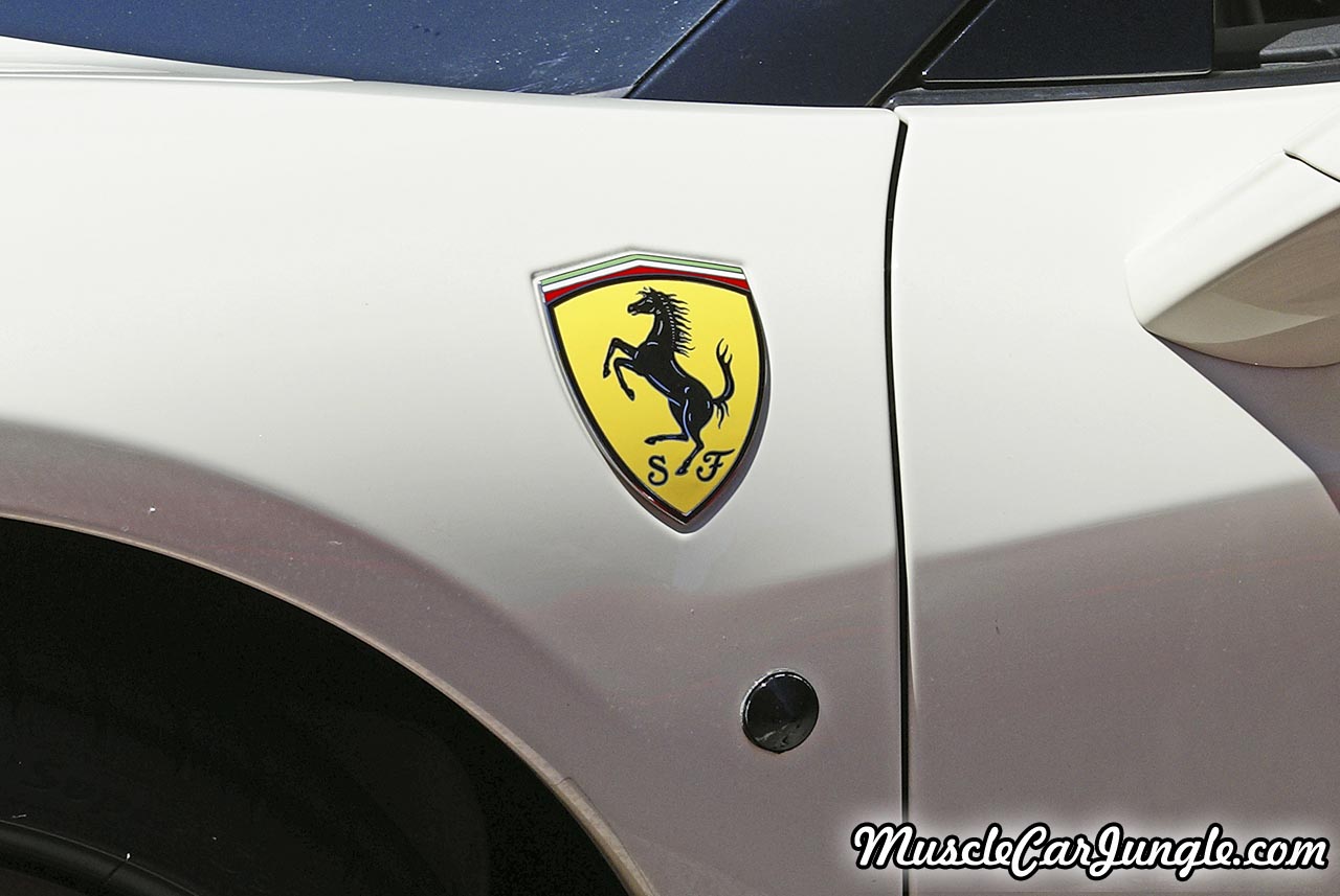 2013 White Ferrari 458 Spider Fender Crest