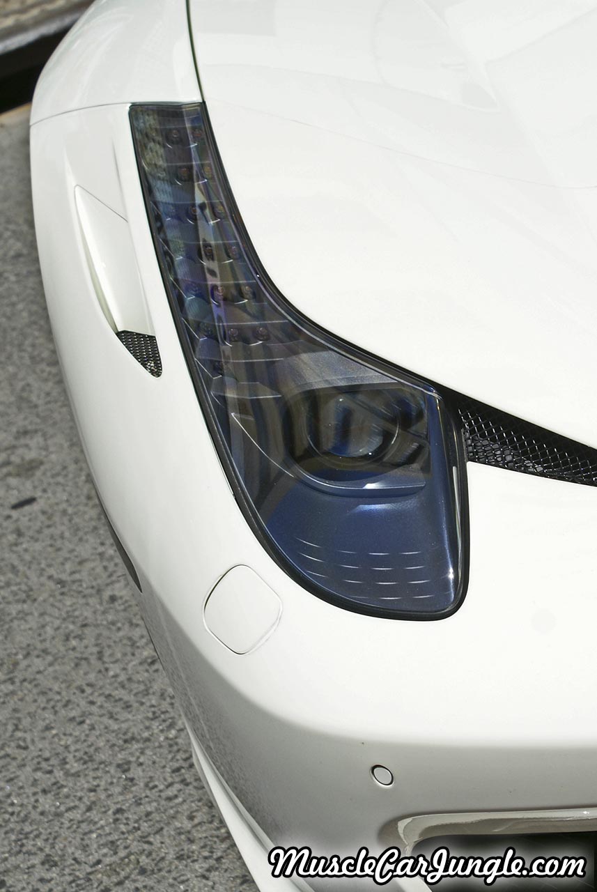 2013 White Ferrari 458 Spider Headlight