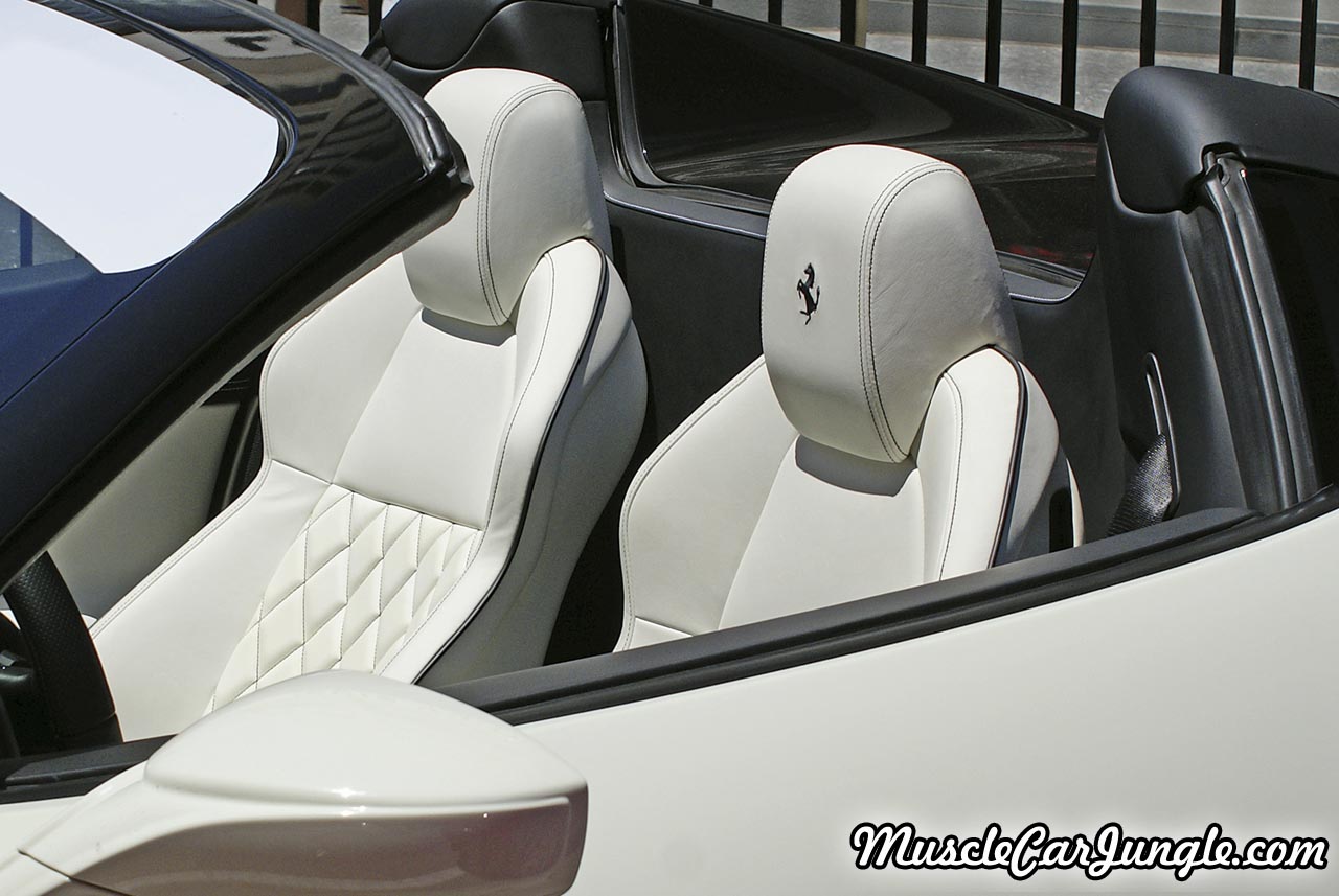 2013 White Ferrari 458 Spider Seats