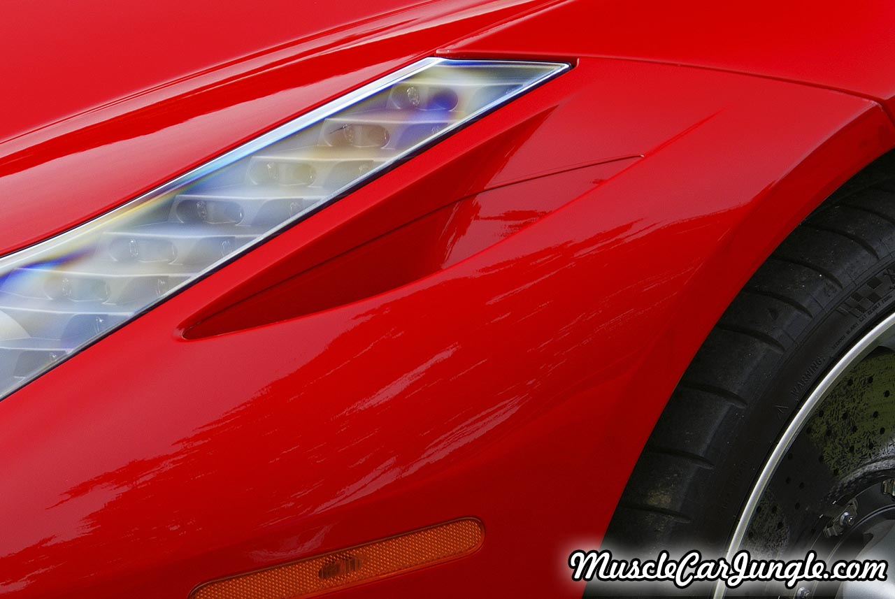 Red 2013 Ferrari 458 Spider Front Fender Vent