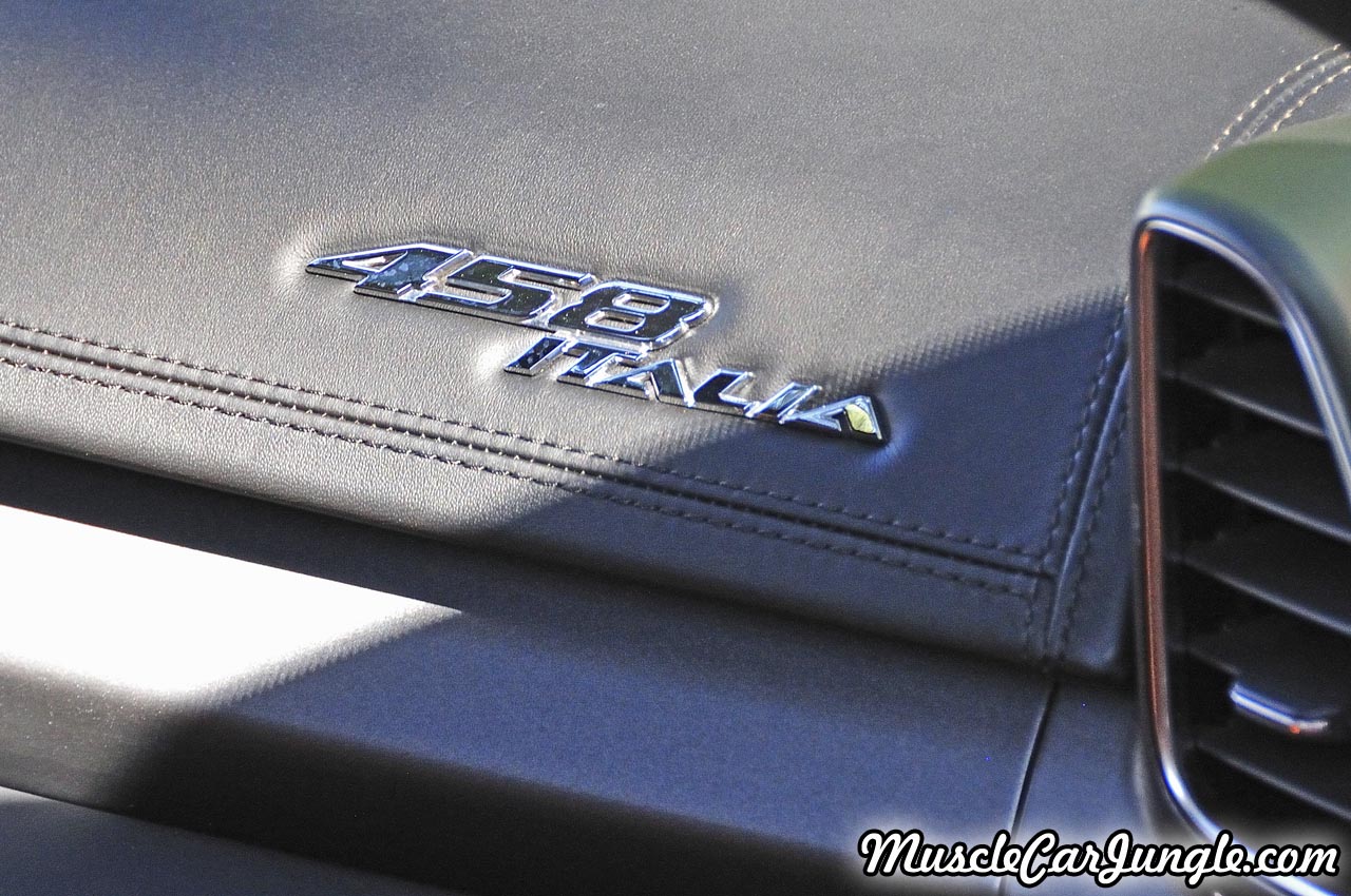 Black Ferrari 458 Italia Dash Nameplate