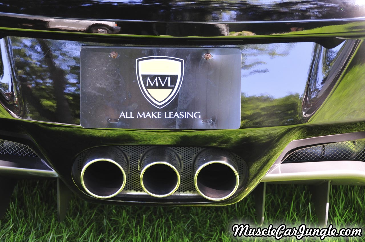 Black Ferrari 458 Italia Exhaust