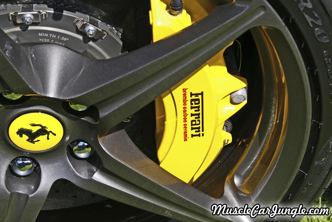 Black Ferrari 458 Spider Brake Caliper