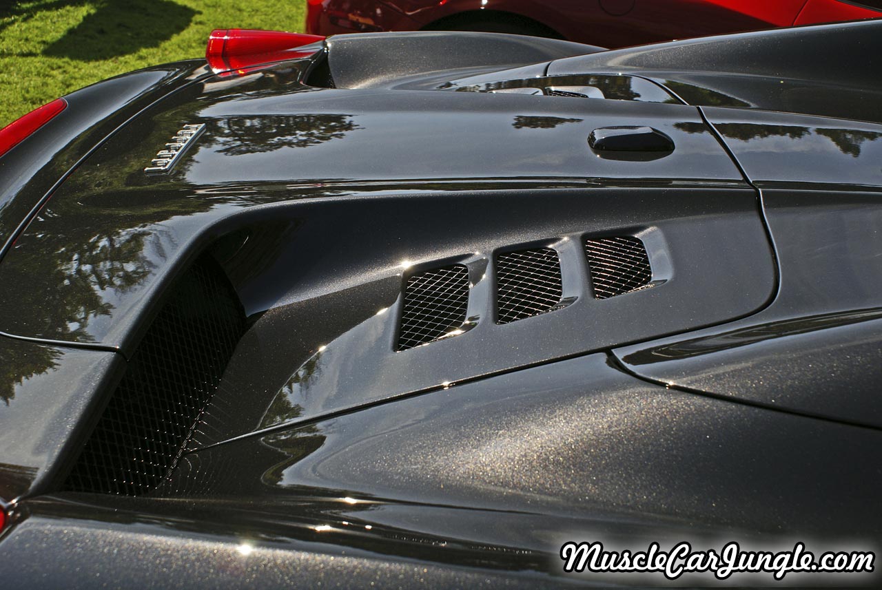 Black Ferrari 458 Spider Engine Cover