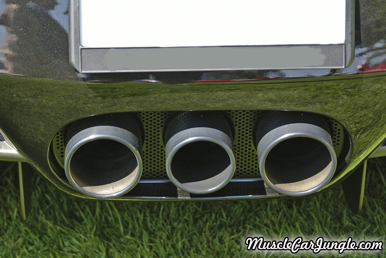 Black Ferrari 458 Spider Exhaust