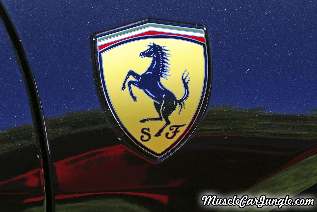 Black Ferrari 458 Spider Fender Emblem