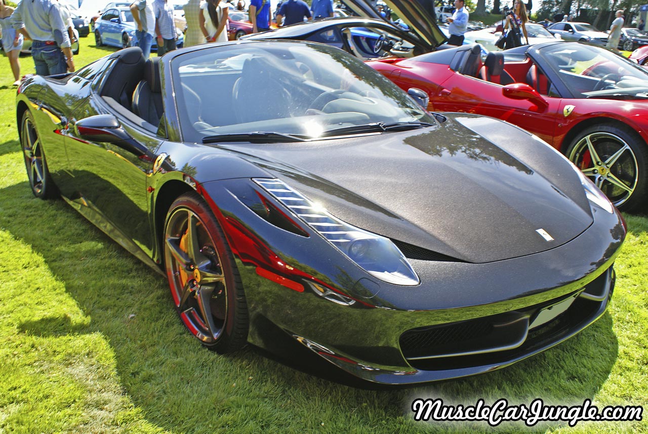 Black Ferrari 458 Spider Front Right