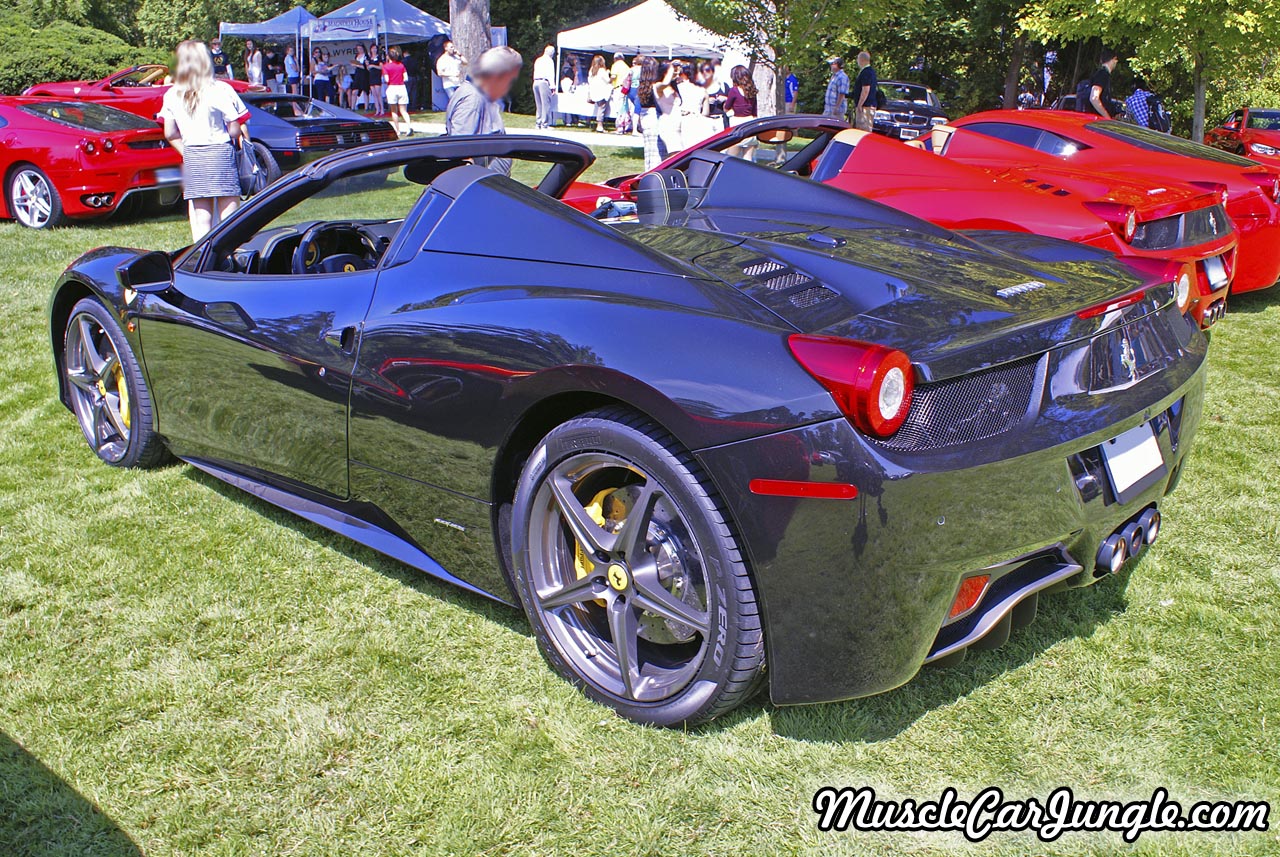 Black Ferrari 458 Spider Rear Left