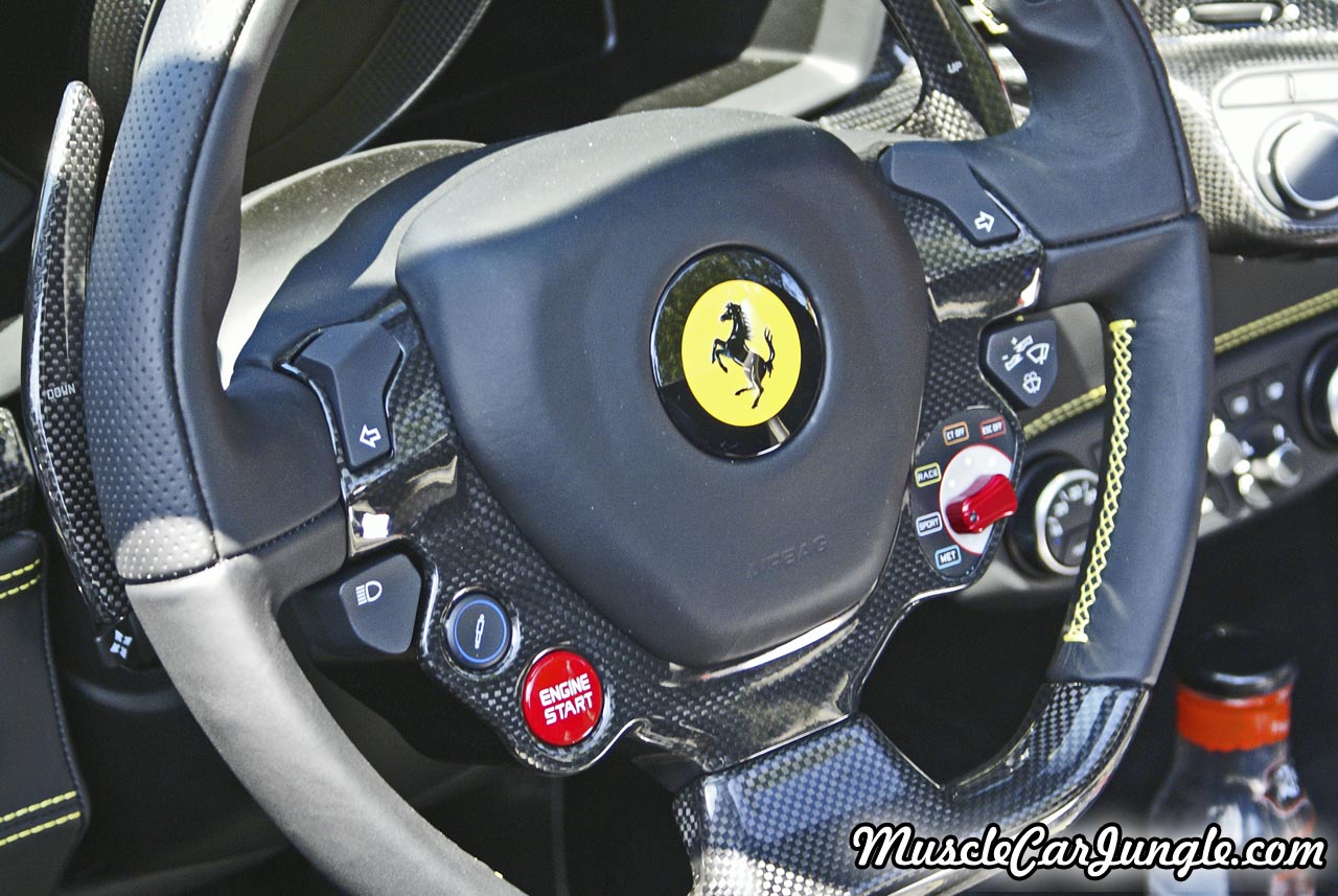 Black Ferrari 458 Spider Steering Wheel