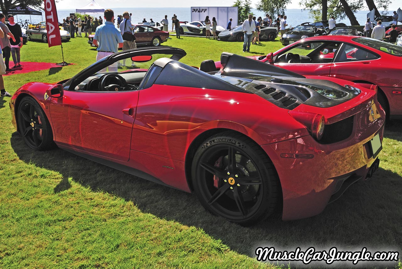 Red Ferrari 458 Spider Rear Left