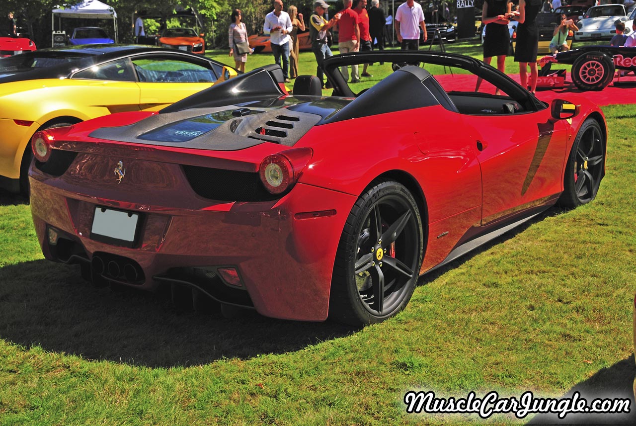 Red Ferrari 458 Spider Rear Right