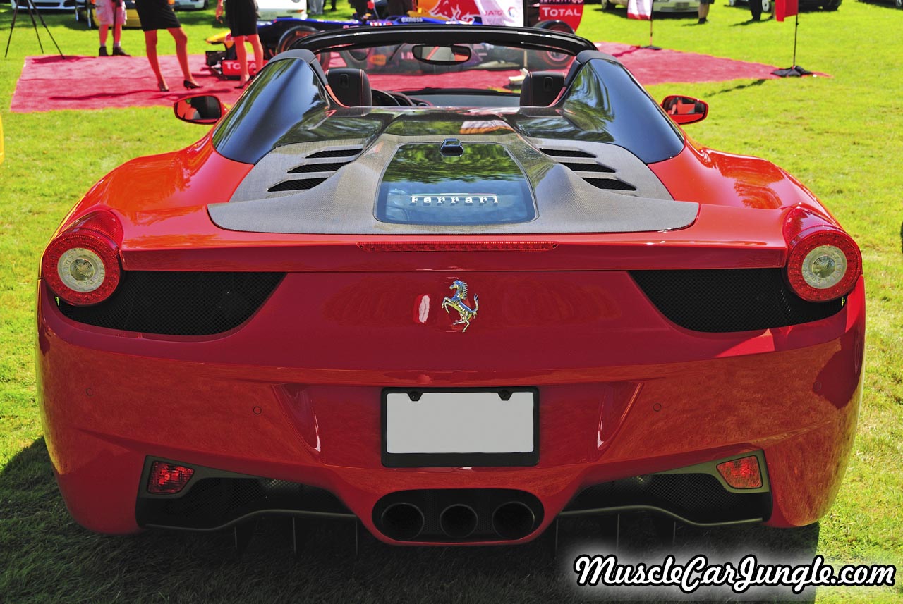 Red Ferrari 458 Spider Rear