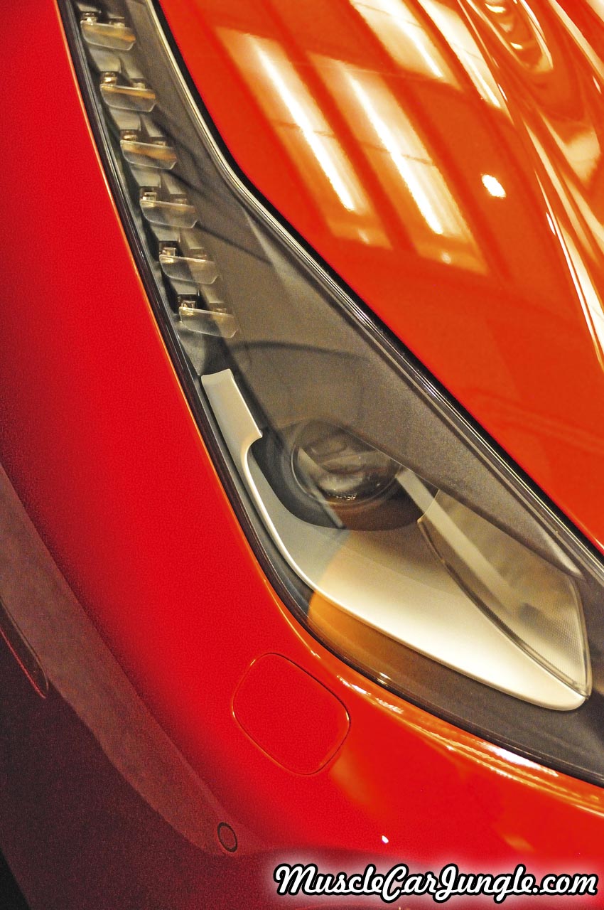 Red 2016 Ferrari 488 GTB Headlights