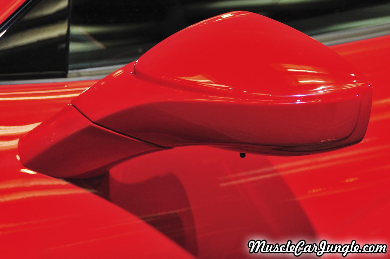 Red 2016 Ferrari 488 GTB Side Mirror