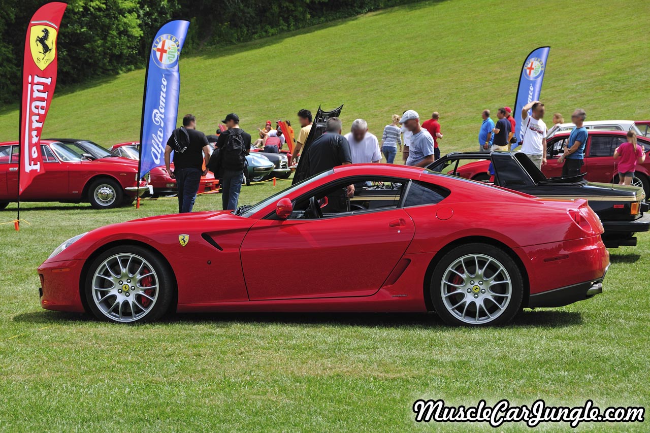 Red Ferrari 599 Left Profile