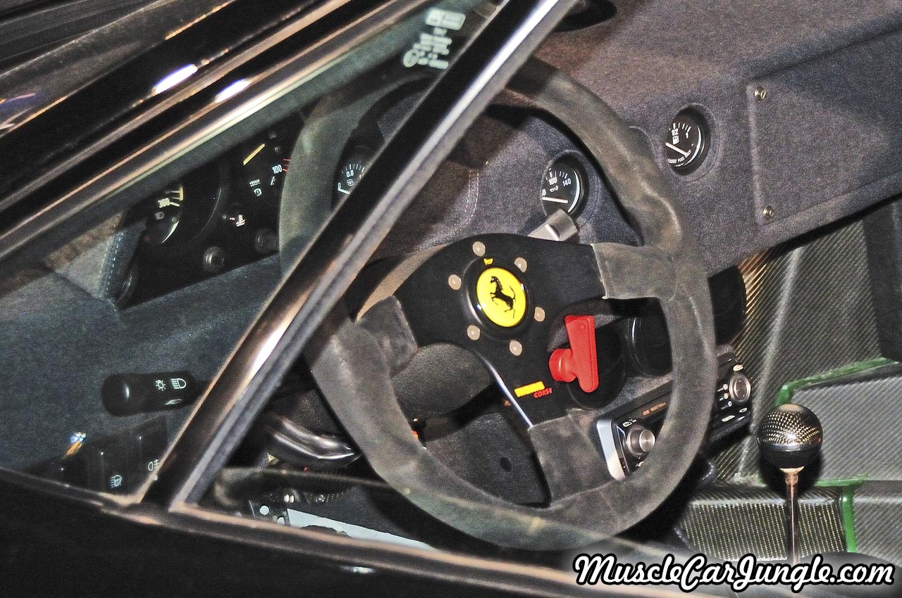 Black 1991 Ferrari F40 Dash