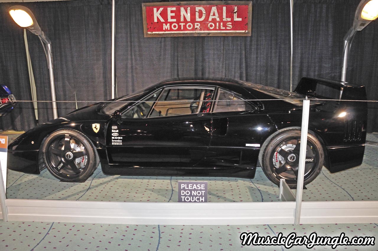 Black 1991 Ferrari F40 Left Side