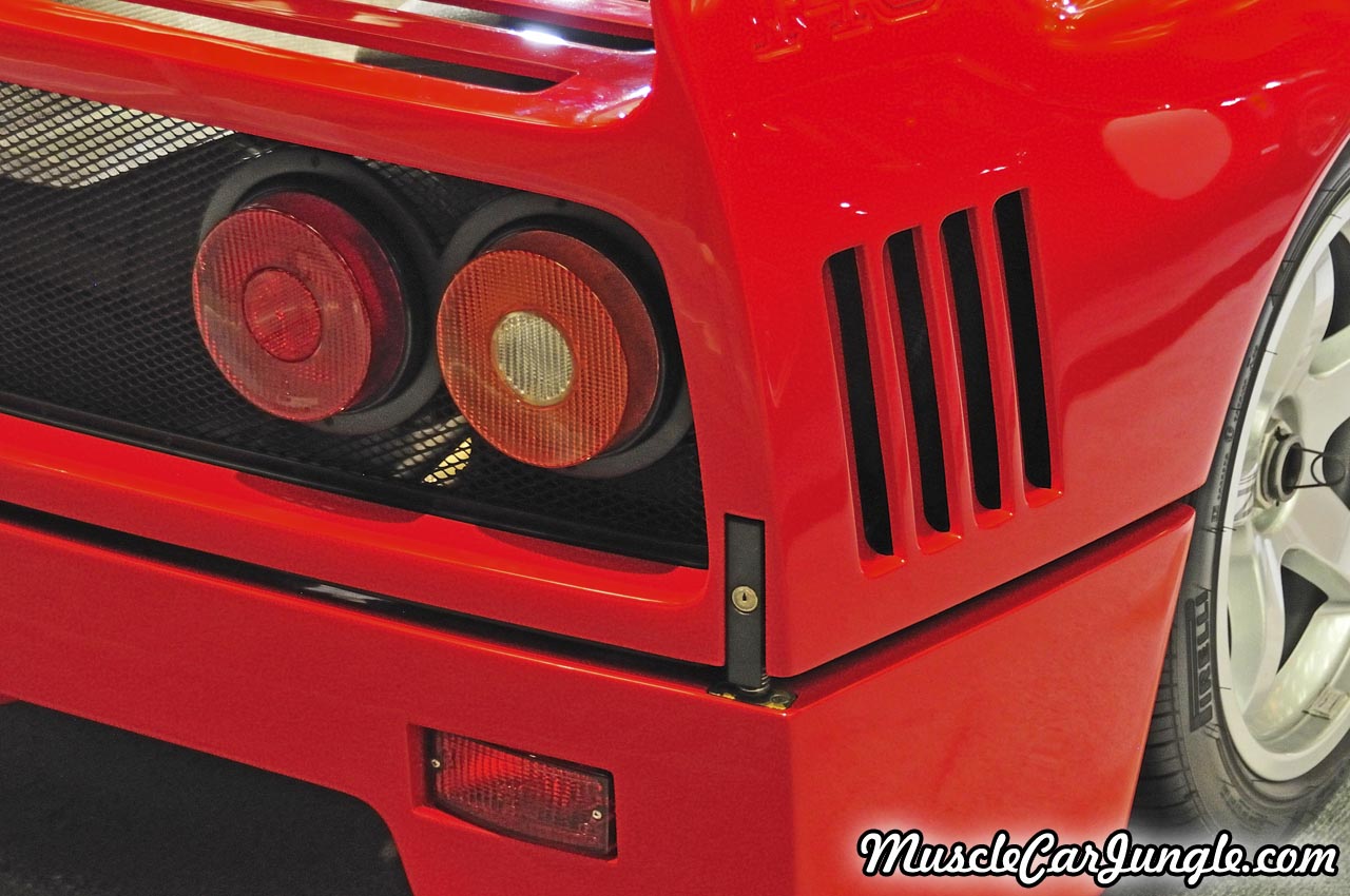Red 1991 Ferrari F40 Rear Fender Louvers