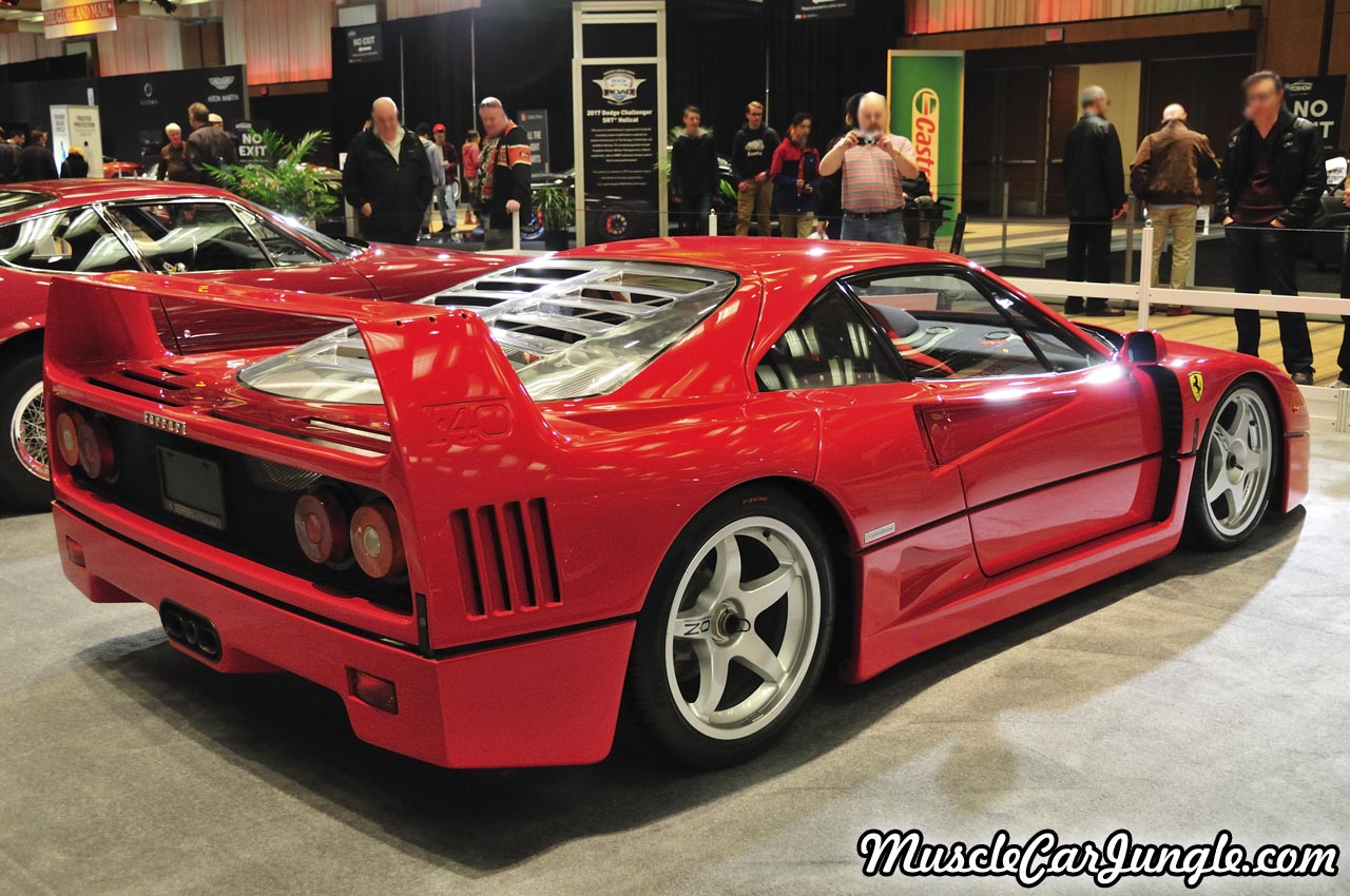 Red 1991 Ferrari F40 Rear Right