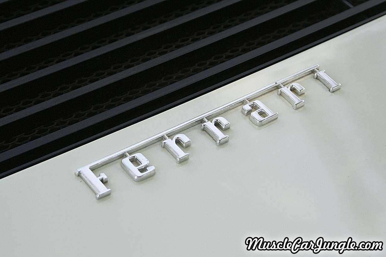 White Ferrari Testarossa Rear Deck Insignia